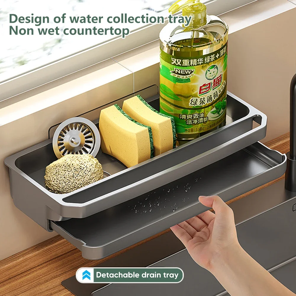 Kitchen Uncle - Küche Waschbecken Organizer Abfluss Rack Selbstentleerung