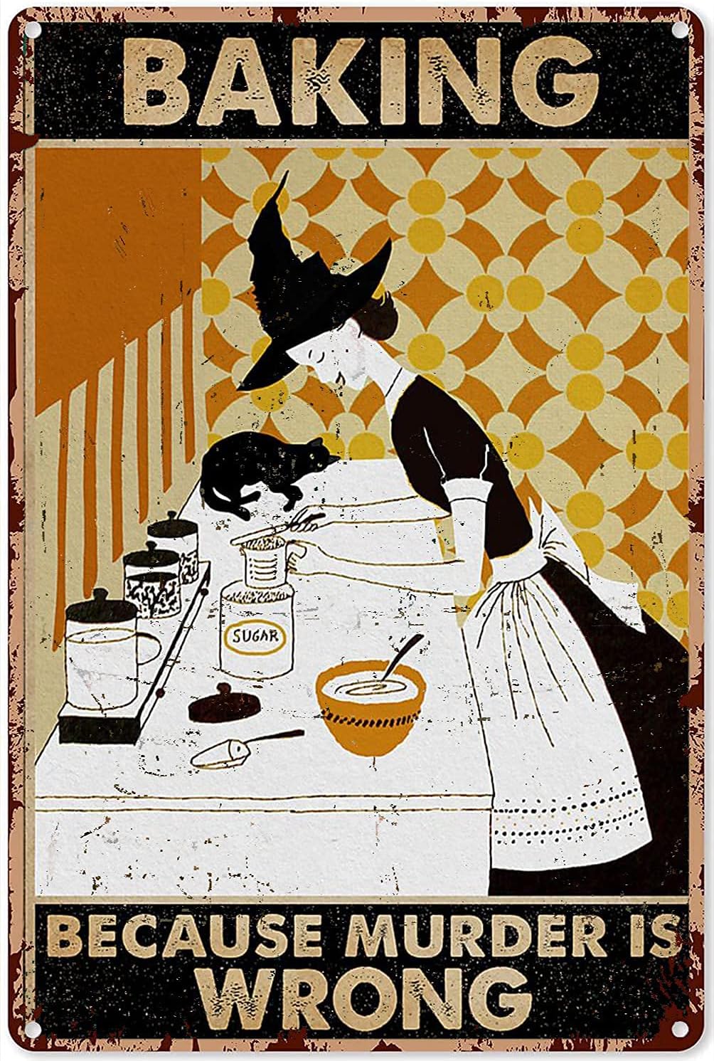 Kitchen Witch Baking - Hexen-Küchendekoration: Schwarze Katze „Das ist, was