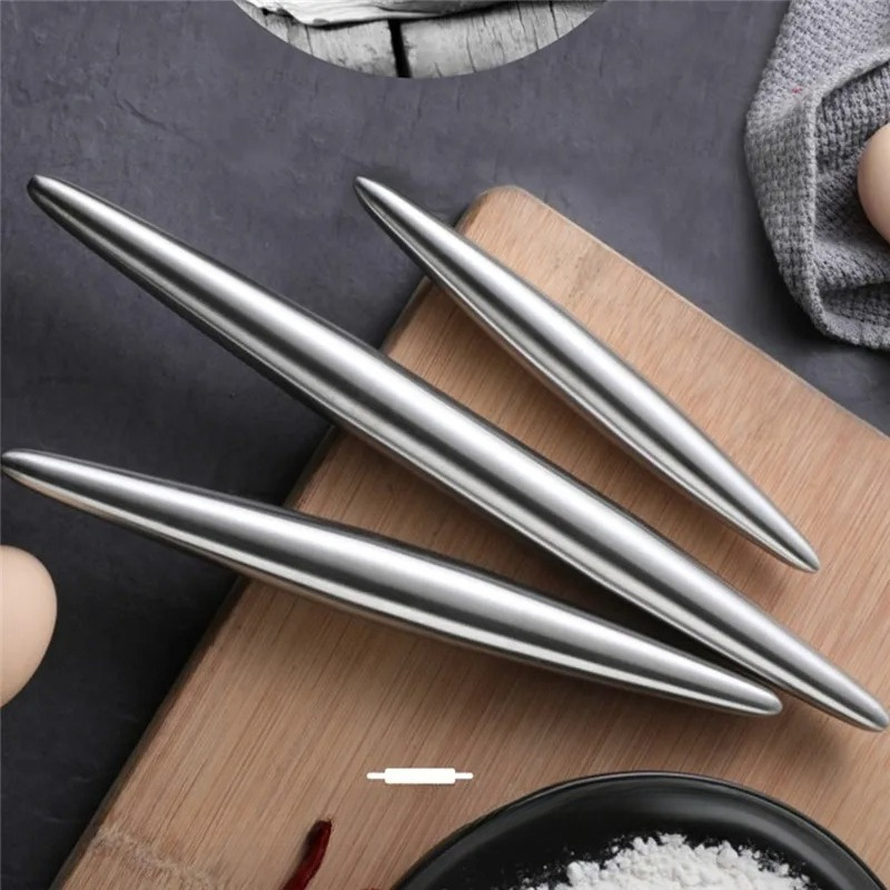 1Pc Edelstahl Nudelholz Küche  – Kitchen Roller Baking Bewertung und Preis